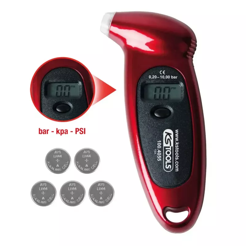 Digitales Druckmessgerät KS Tools 100.4055 0,2 - 10 bar LCD