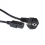 ACT Netzkabel CEE 7/7 Stecker (gewinkelt) - C13 schwarz 2 m