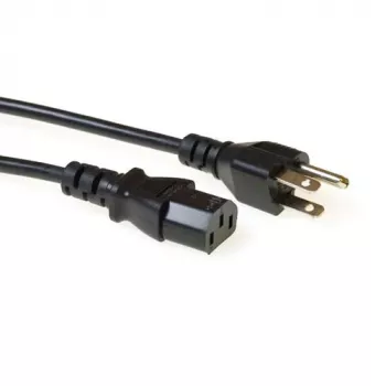Netzkabel ACT Powercord USA-Stecker – C13 schwarz 2,5 m