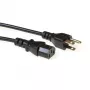 Netzkabel ACT Powercord USA-Stecker – C13 schwarz 2,5 m