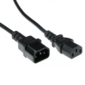 Netzkabel C13 - C14 schwarz 4 m ACT Powercord AK5149