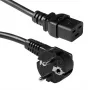 ACT Netzkabel Netzstecker CEE 7/7 Stecker (gewinkelt) - C19 schwarz 3 m