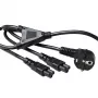 ACT Stromverteilerkabel CEE7/7 Stecker (gewinkelt) - 2 x C5 1,80 m