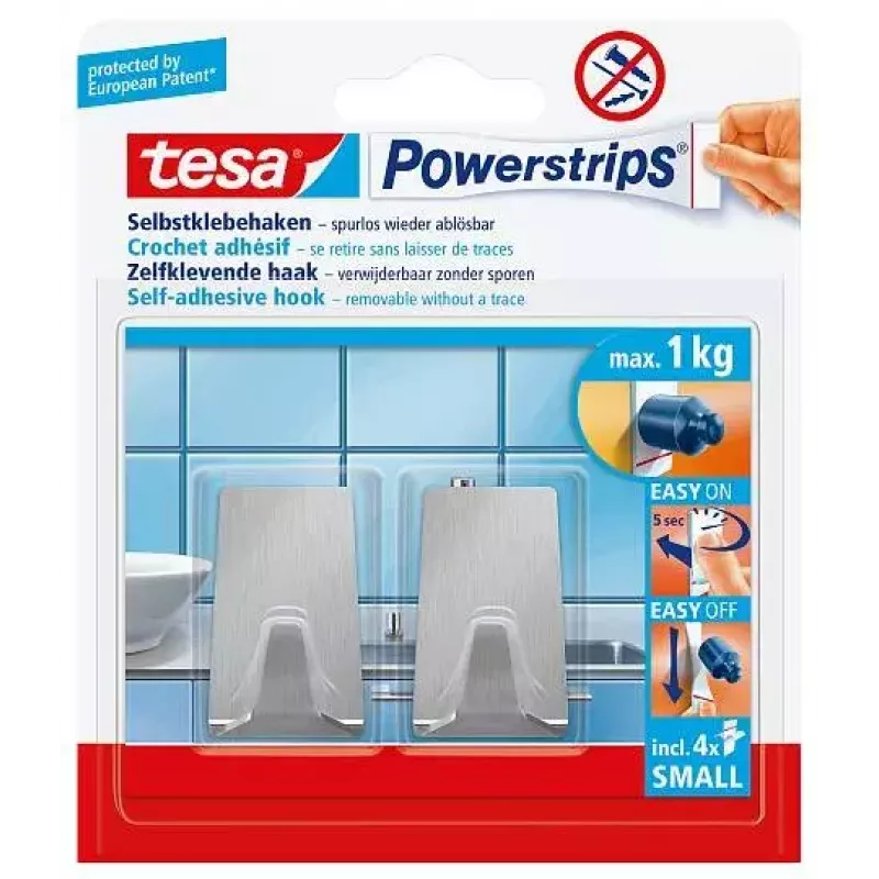 Handtuchhaken TESA 57066-00000 Metallic Innenbereich 2 Stk.