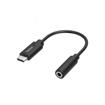Hama 00200318 Mobiltelefon-Kabel Schwarz USB-C 3,5 mm
