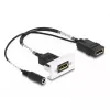 DeLOCK Easy 45 DisplayPort 4K 60 Hz Modul mit DC-Einspeisung 2,1 x 5,5 mm