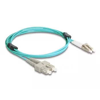 DeLOCK Glasfaserkabel LC Duplex auf SC Duplex OM3 2m