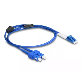 DeLOCK Glasfaserkabel LC Duplex auf SC Duplex Singlemode OS2 1 m