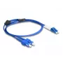 DeLOCK Glasfaserkabel LC Duplex auf SC Duplex Singlemode OS2 1 m