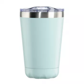 Thermobecher Hama To Go Round 00181586 - 0,27 L blau Edelstahl Becher