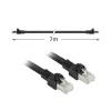 ACT Schwarz 7 Meter S/FTP CAT7 PUR Flex-Patchkabel rastnasenfrei mit RJ45-Steckern (CAT6A-konform)