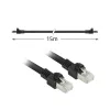 ACT schwarz 15 Meter S/FTP CAT7 PUR Flex-Patchkabel rastnasenfrei mit RJ45-Steckern (CAT6A-konform)
