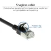 ACT Schwarz 10 Meter LSZH U/FTP CAT6A Datacenter Slimline Patchkabel mit rastfreien RJ45-Steckern
