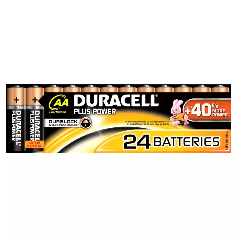 Einwegbatterie Duracell Plus Power AA Alkaline zuverlässige Leistung
