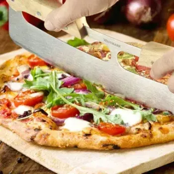 Pizzaschneider Westmark Pro Edelstahl Holzgriff 355 mm