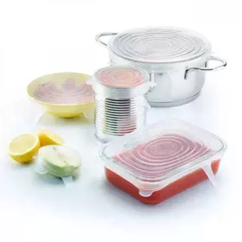 Lebensmittelabdeckungen Westmark 23272260 - transparente Silikondeckel, 6 Stück