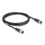 Netzwerkkabel DeLOCK M12 Kabel A-kodiert 8-polig Stecker auf Buchse Cat5e 2 m Schwarz