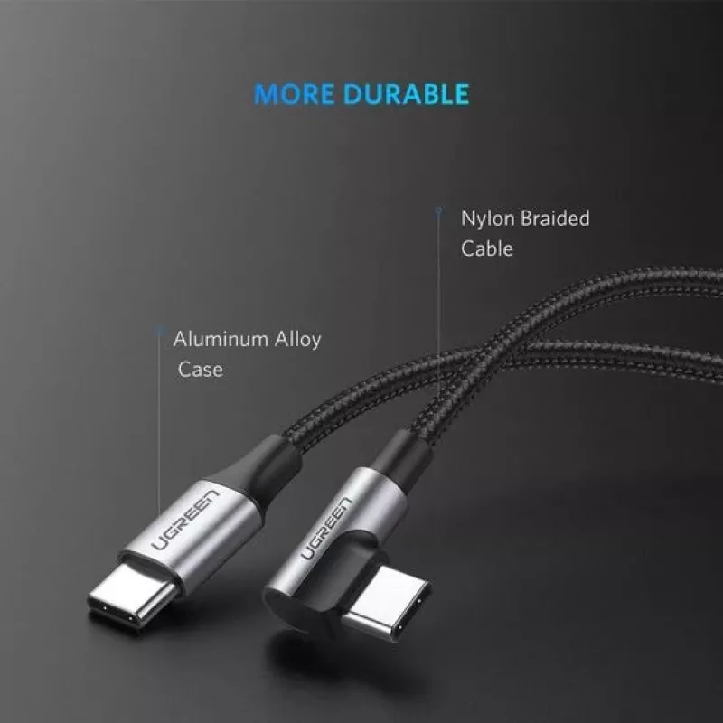 Ugreen 50123 USB-Kabel USB 2.0 1 m USB-C Schwarz, Silber