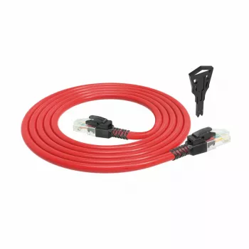 ACT Rot 2 Meter U/UTP CAT6A LSZH verriegelbares Patchkabel, rastnasenfrei mit RJ45-Steckern