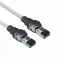 ACT Grau 2 Meter S/FTP CAT6A IDC 4PPoE / PoE++ 100W LSZH Patchkabel, rastnasenschutz mit RJ45-Steckern
