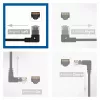 ACT Schwarz 3 Meter U/UTP CAT6A LSZH Slimline-Patchkabel mit RJ45-Steckern 90° abgewinkelt links auf gerade