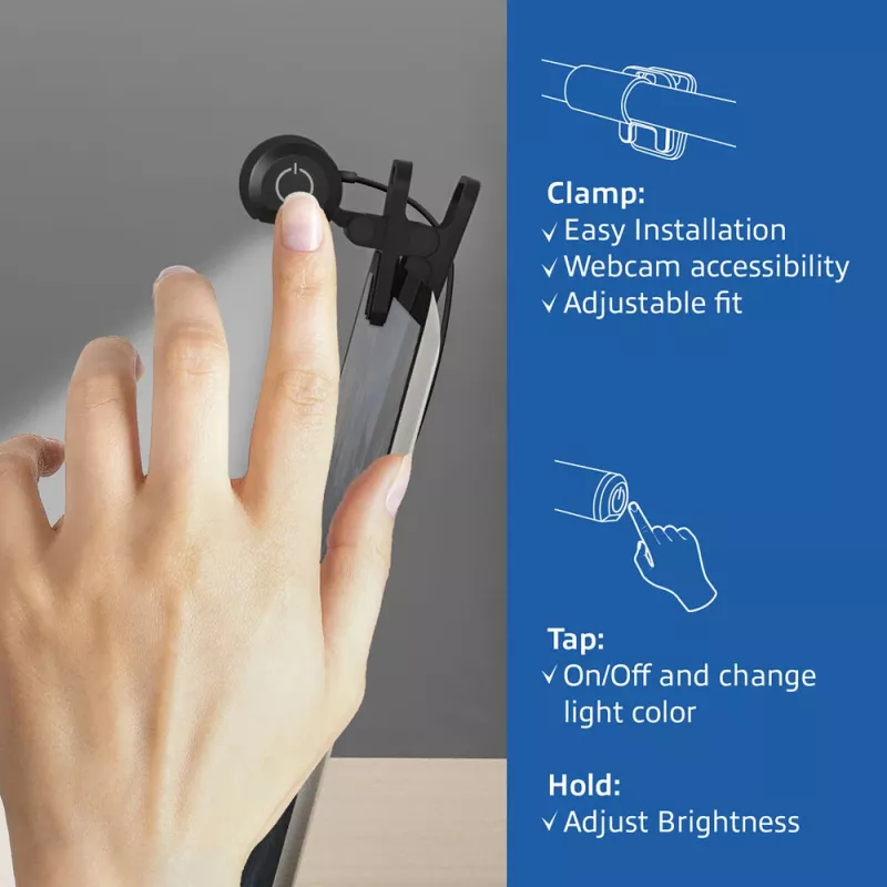 Ansteckbare Laptop-LED-Leuchtleiste ACT AC8050, dimmbar, USB-betrieben