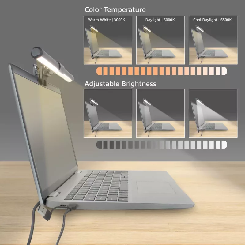 Ansteckbare Laptop-LED-Leuchtleiste ACT AC8050, dimmbar, USB-betrieben