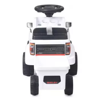 Rutschauto Jamara Shelby Ford F-150 Raptor — batteriebetrieben, 1 Sitz, 4 Räder, schwarz/weiß