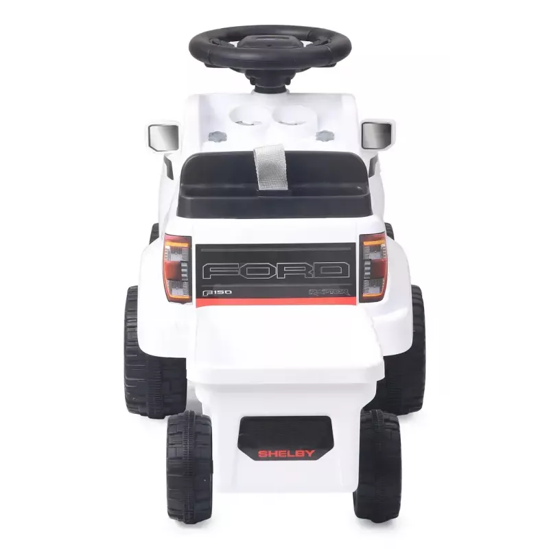 Rutschauto Jamara Shelby Ford F-150 Raptor — batteriebetrieben, 1 Sitz, 4 Räder, schwarz/weiß