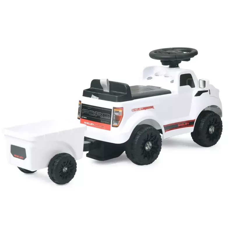 Rutschauto Jamara Shelby Ford F-150 Raptor — batteriebetrieben, 1 Sitz, 4 Räder, schwarz/weiß