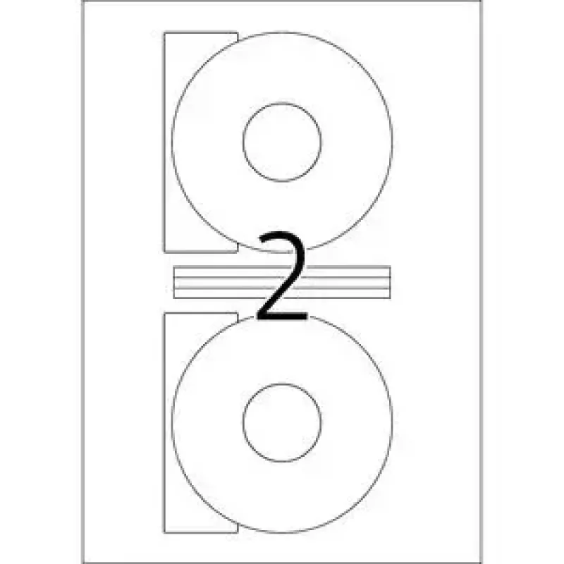 CD-Etiketten HERMA A4 Ø 116 mm weiß Papier matt blickdicht 50 Stück
