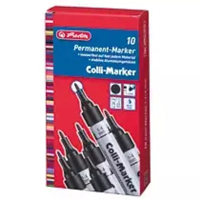 Permanentmarker Herlitz 08860603 Schwarz 10 Stück