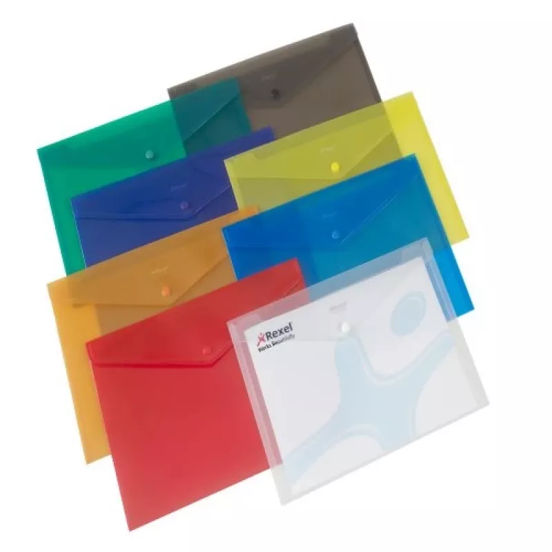 Rexel Popper Wallet A4 sortiert, A4, Polypropylen (PP), Mehrfarbig, 150 Blatt, 335 mm, 235 mm