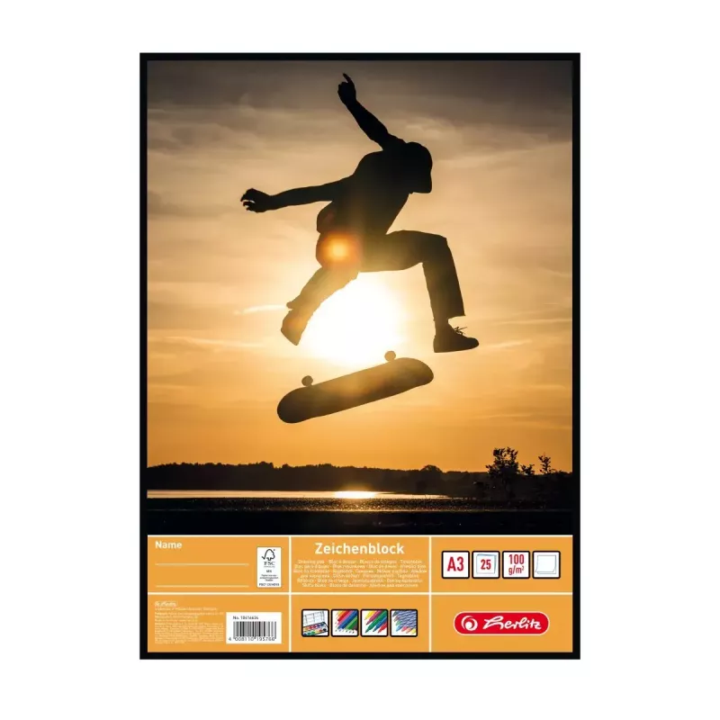Schreibblock Herlitz 10416634 A3 25 Blatt Mehrfarbig