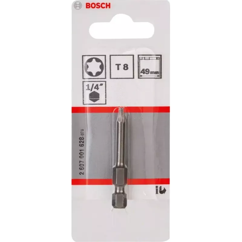 Schrauberbit Bosch 2607001628 T8 extra hart 49 mm