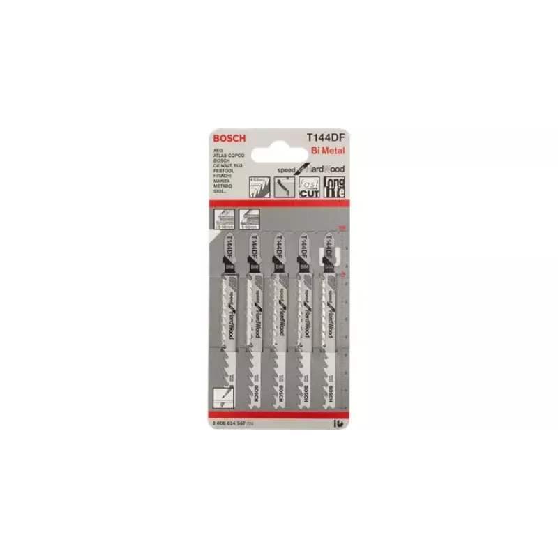 Bosch T 144 DF Speed Stichsägeblätter für Hartholz