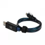 USB-A/Lightning-Kabel RealPower 0,75 m Schwarz/Blau