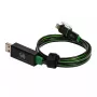 USB A/Lightning Kabel RealPower 0,75m Schwarz Grün