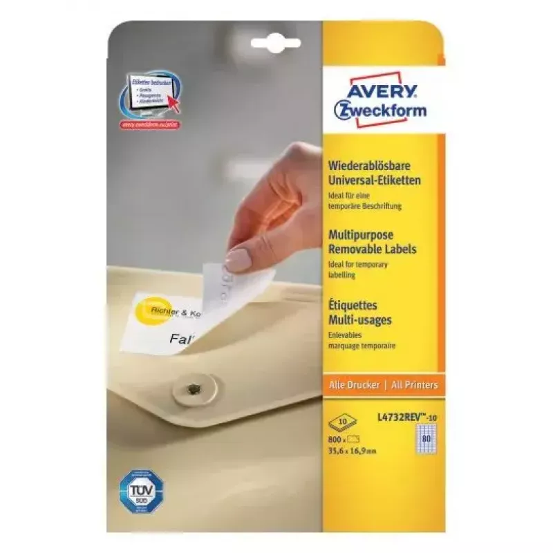 Selbstklebende Druckeretiketten AVERY L4732REV-10