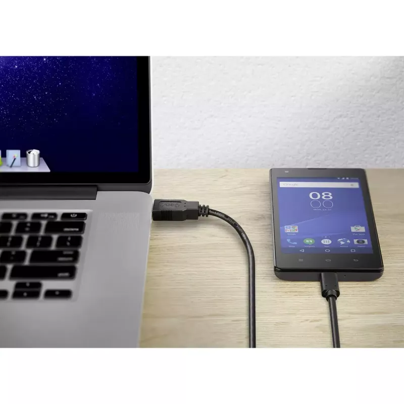 USB-Kabel Conrad Renkforce 1460360 USB 3.2 Gen 2 1m USB A USB C Schwarz