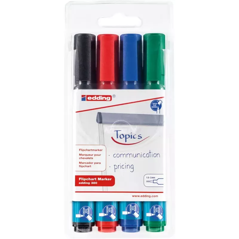 Marker Edding 380 Bullet Spitze Schwarz Blau Grün Rot
