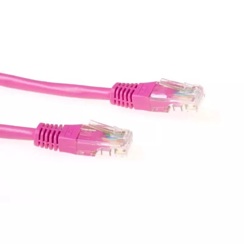 ACT Pinkfarbenes 5-Meter-U/UTP-CAT5E-Patchkabel mit RJ45-Steckern