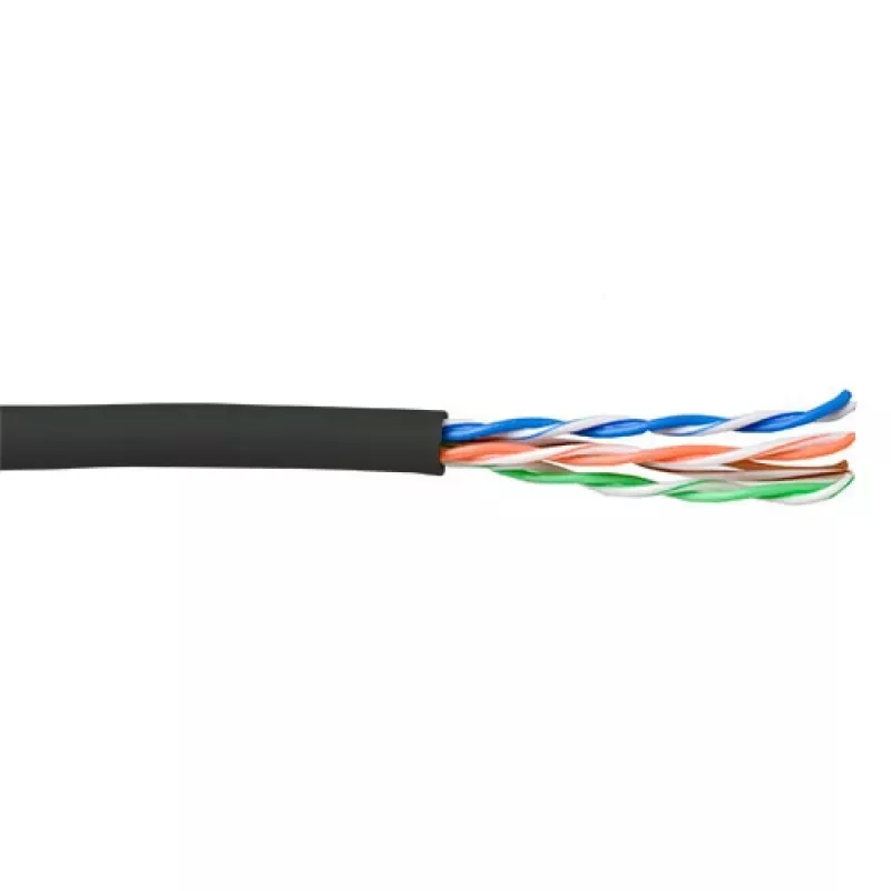 Patchkabel ACT CAT5E U/UTP Litze Schwarz 100m