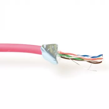 Patchkabel ACT CAT5E F/UTP LSZH Litze Rot 100 m