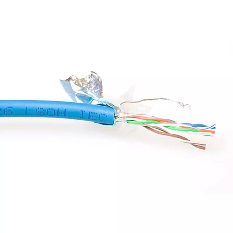 Patchkabel ACT CAT5E F/UTP LSZH Litze Blau 100m