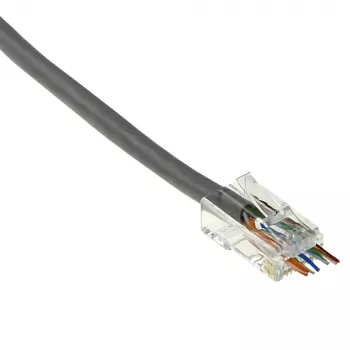 ACT RJ45 (8P/8C) CAT6 Easyconnect ungeschirmter modularer Steckverbinder für Rundkabel mit massiven oder flexiblen Leitern