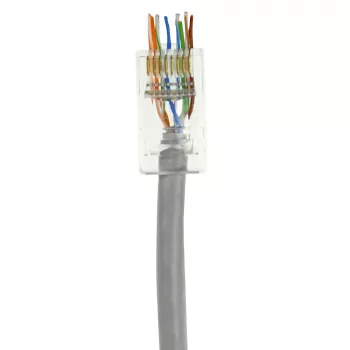 ACT RJ45 (8P/8C) CAT6 Easyconnect ungeschirmter modularer Steckverbinder für Rundkabel mit massiven oder flexiblen Leitern