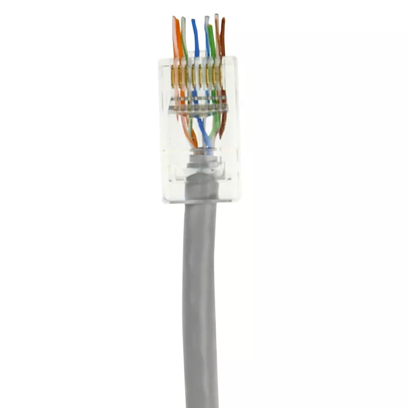 ACT RJ45 (8P/8C) CAT6 Easyconnect ungeschirmter modularer Steckverbinder für Rundkabel mit massiven oder flexiblen Leitern
