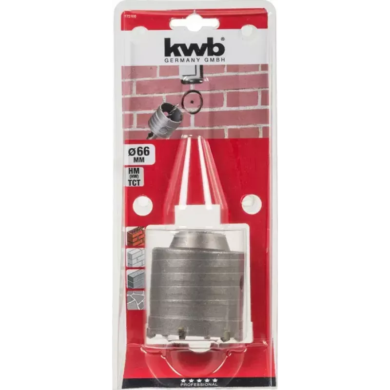 Pilotbohrer KWB 175166 6,6 cm für Beton, Granit, Marmor