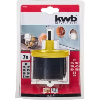 Lochsägen-Set KWB 599100 7-teilig 6,3 cm für Holz und Kunststoff